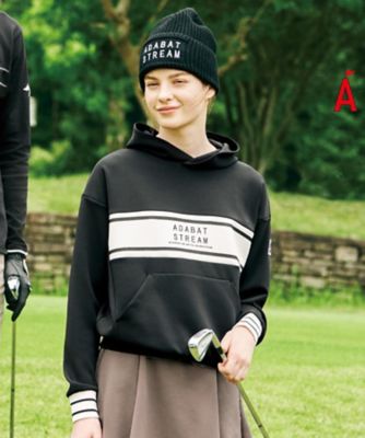 ADABAT STREAM(Women/Men)/アダバット ストリーム ライトスムースフロントロゴフーディー(2002499833) クロ019 スポーツウェア【三越伊勢丹/公式】