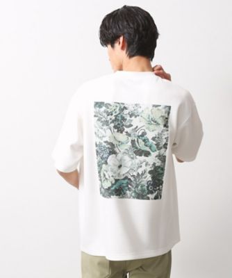 ボタニカルプリントオーバーサイズ半袖Tシャツ