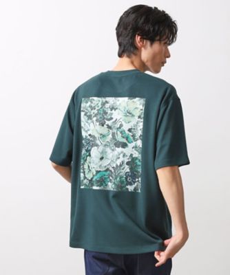 ボタニカルプリントオーバーサイズ半袖Tシャツ