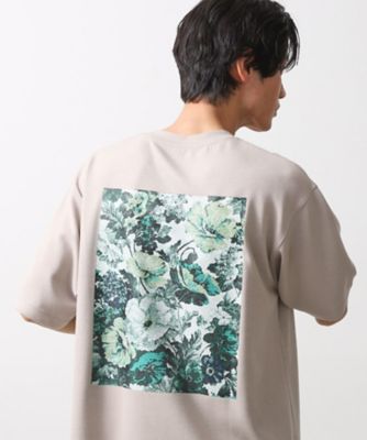 ボタニカル柄 ビッグシルエット 半袖Tシャツ 洗濯機OK