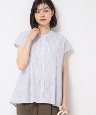 洗える】フレンチスリーブフレアブラウス（XS～L