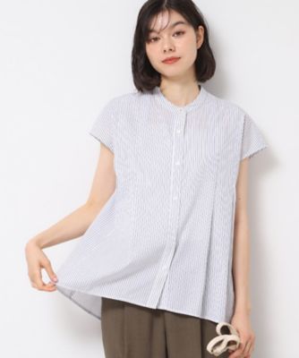 パラスパレス インディゴフレンチスリーブブラウス Pal'las Palace】 インディゴ染め フレンチスリーブ ブラウス