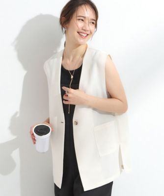 SHOO LA RUE (Women)/シューラルー 【S-LL】夏のレイヤードコーデに さらりと着られるメッシュジレ(2002501579)