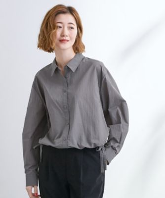 ＜GROVE (Women)＞クロップドシアーシャツ（２００２５０２３６３）