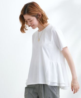 GROVE (Women)/グローブ 【UV・冷感】布帛使いフレアーTシャツ(2002502370)