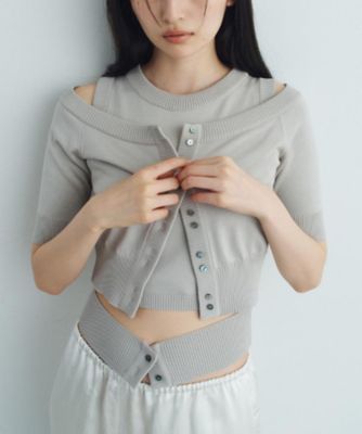 ＜CODE A (Women)＞ｄｅｓｉｇｎ　ｋｎｉｔ　ｓｈｏｒｔ　ｃａｒｄｉｇａｎ（２００２５０２４２３）