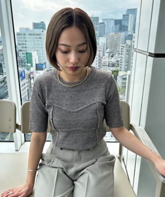 ZOZO・一部店舗限定】ビスチェレイヤードニット【半袖