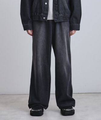 上下2点セット】デニムブルゾン＋ワイドデニムパンツ