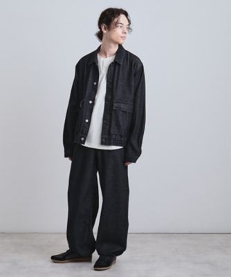 上下2点セット】デニムブルゾン＋ワイドデニムパンツ