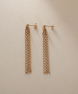 Ｋ１０キヘイミックスチェーンフリンジ　スタッズピアス（２００２５０３０３０）
