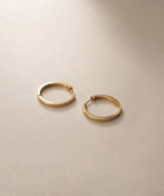 ＜COCOSHNIK (Women)＞Ｋ１０平打ちフープ　ワンタッチピアス（２００２５０３０６６）