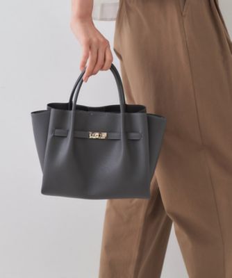 OPAQUE.CLIP (Women)/オペークドットクリップ【軽量/2WAY/通勤対応】フロントベルトデザインミドルトートバッグ(2002503156) グレー014 旅行用かばん・バッグ【三越伊勢丹/公式】