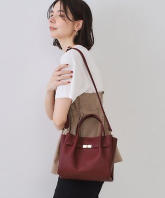 OPAQUE.CLIP (Women)/オペークドットクリップ【軽量/2WAY/通勤対応】フロントベルトデザインミドルトートバッグ(2002503156) アカ164 旅行用かばん・バッグ【三越伊勢丹/公式】