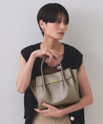 OPAQUE.CLIP (Women)/オペークドットクリップ【軽量/2WAY/通勤対応】フロントベルトデザインミドルトートバッグ(2002503156) ゴールド809 旅行用かばん・バッグ【三越伊勢丹/公式】