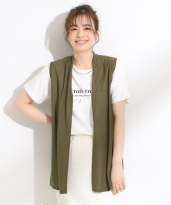 【２点セット】着回しいろいろ　ジレ＋ロゴＴシャツ（２００２５０３２５２）