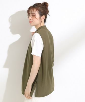 【２点セット】着回しいろいろ　ジレ＋ロゴＴシャツ（２００２５０３２５２）