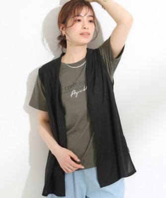 【２点セット】着回しいろいろ　ジレ＋ロゴＴシャツ（２００２５０３２５２）