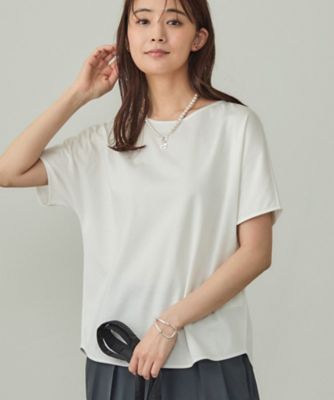 ＜INDIVI L (Women/大きいサイズ)＞【インナーとしても活躍！】シンプルＴシャツ（２００２５０３２８３）
