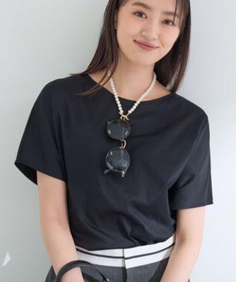 【SALE】INDIVI (Women)/インディヴィ【インナーとしても活躍!】シンプルTシャツ(2002503283) クロ019 トップス【三越伊勢丹/公式】