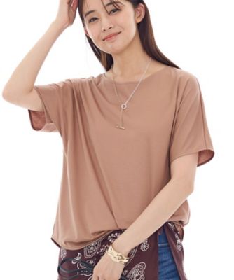 【SALE】INDIVI L (Women/大きいサイズ)/インディヴィL【インナーとしても活躍!】シンプルTシャツ(2002503283) チャ041 トップス【三越伊勢丹/公式】