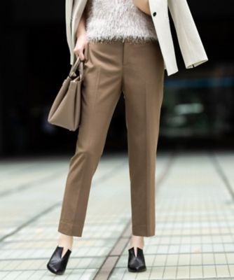 【送料無料】INDIVI L (Women/大きいサイズ)/インディヴィL【褒められパンツ/ウール混】スティックパンツ(2002503287) チャ041 パンツ・ズボン【三越伊勢丹/公式】