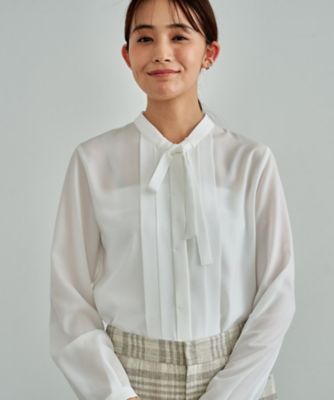 ＜INDIVI S (Women/小さいサイズ)＞【きれいめ／オフィス／セレモニー】２ＷＡＹリボンタイブラウス（２００２５０３２９０）