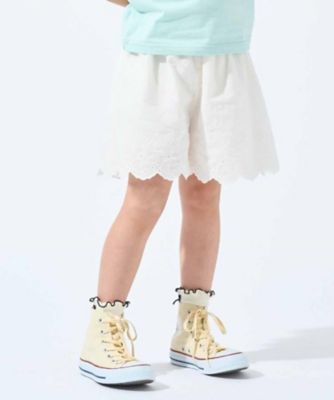 ＜SHOO･LA･RUE (Baby&Kids)＞【１００－１５０ｃｍ】ガーリーコーデに　カットワークレースキュロット（２００２５０３３４３）