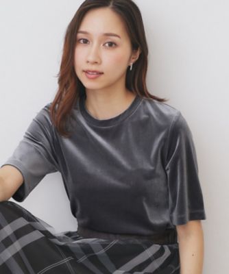 TEO ベロアTシャツ　SM 新品 AEWEN MATOPH＞シアー ベロア Tシャツ（Tシャツ/カットソー