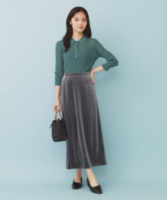 emmi ベロアナロースカート 🌿emmi 新作 ラインが美しいベロアスカート🌿 | ウサギ