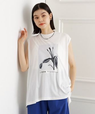 ＜THE SHOP TK (Women)＞異素材切替フォトプリントＴシャツ【洗える】（２００２５０３３９８）