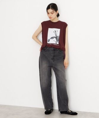 異素材切替フォトプリントＴシャツ【洗える】（２００２５０３３９８）