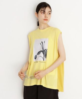 異素材切替フォトプリントＴシャツ【洗える】（２００２５０３３９８）