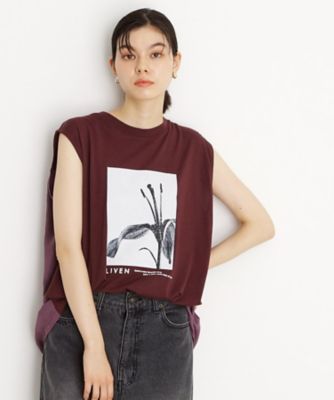 異素材切替フォトプリントＴシャツ【洗える】（２００２５０３３９８）