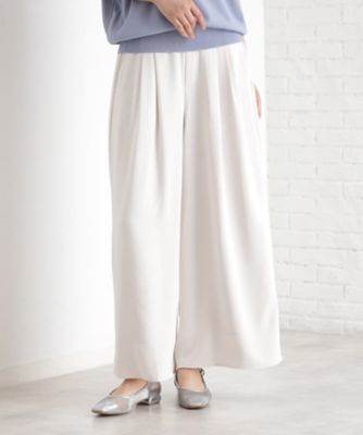THE SHOP TK (Women)/ザショップティーケー タックワイドパンツ【接触冷感/UV/洗濯機OK/セットUP可】(2002503401)