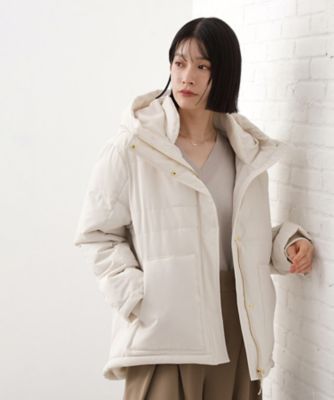 すっきり見えシルエット】上品ふわもこ中綿ブルゾン