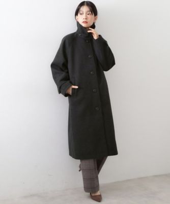 ＜THE SHOP TK (Women)＞ジャージメルトンスタンドカラーコート（２００２５０３４０６）