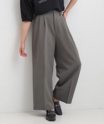 ＜SHOO LA RUE (Women)＞【洗える／Ｓ－ＬＬ】すっきり上品きれい見え　タックワイドパンツ（２００２５０３４１９）