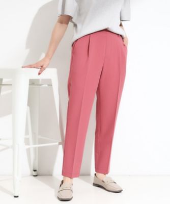 【SALE】SHOO LA RUE (Women)/シューラルー【洗える/SS-LL/美脚シルエット】すっきりきれい見え テーパードパンツ(2002503433) ピンク067 パンツ・ズボン【三越伊勢丹/公式】