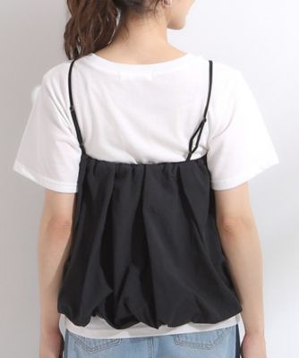 【Ｓ－ＬＬ／２点セット】バルーンキャミ＋Ｔシャツセット（２００２５０３４５６）