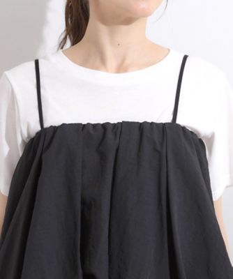【Ｓ－ＬＬ／２点セット】バルーンキャミ＋Ｔシャツセット（２００２５０３４５６）