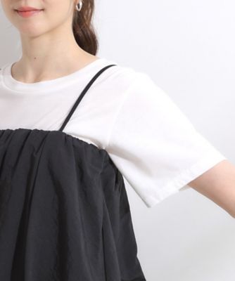 【Ｓ－ＬＬ／２点セット】バルーンキャミ＋Ｔシャツセット（２００２５０３４５６）