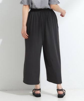 S－LL／ひんやり】さらさらストレッチ ガウチョパンツ