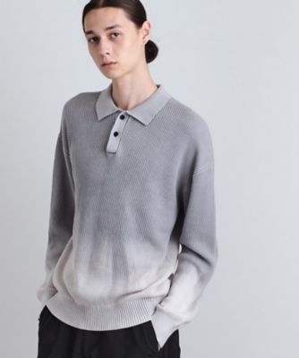 畦編みニットポロシャツブリーチ（2002504237） | tk