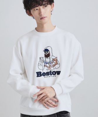 袋田 KAPITAL Bone Grandrelle Fleece Knit Big Crewneck in Gray