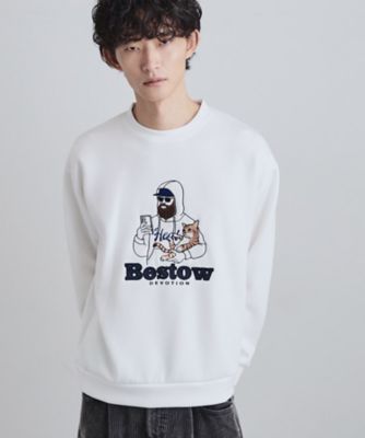 袋田 KAPITAL Bone Grandrelle Fleece Knit Big Crewneck in Gray