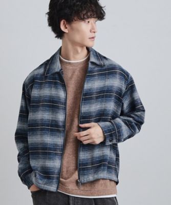 モールチェックZIPシャツ（2002504506） | tk