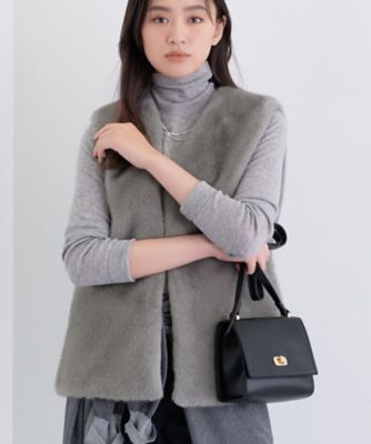 ミンク調フェイクファージレ（2002505475） | INDIVI (Women