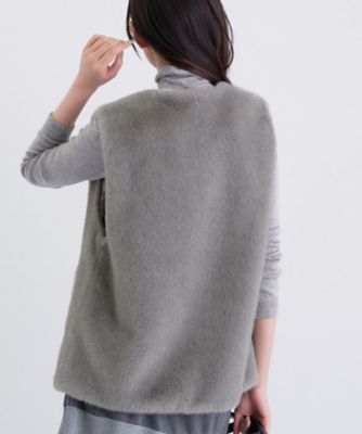 ミンク調フェイクファージレ（2002505475） | INDIVI L