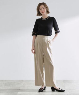 洗える／美脚ラインキープ】ワイドパンツ（2002505530