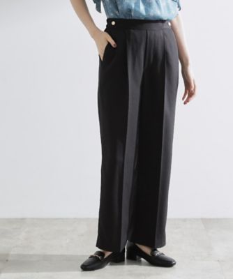 【SALE】GROVE (Women)/グローブ【洗える/美脚ラインキープ】ワイドパンツ(2002505530) クロ019 パンツ・ズボン【三越伊勢丹/公式】